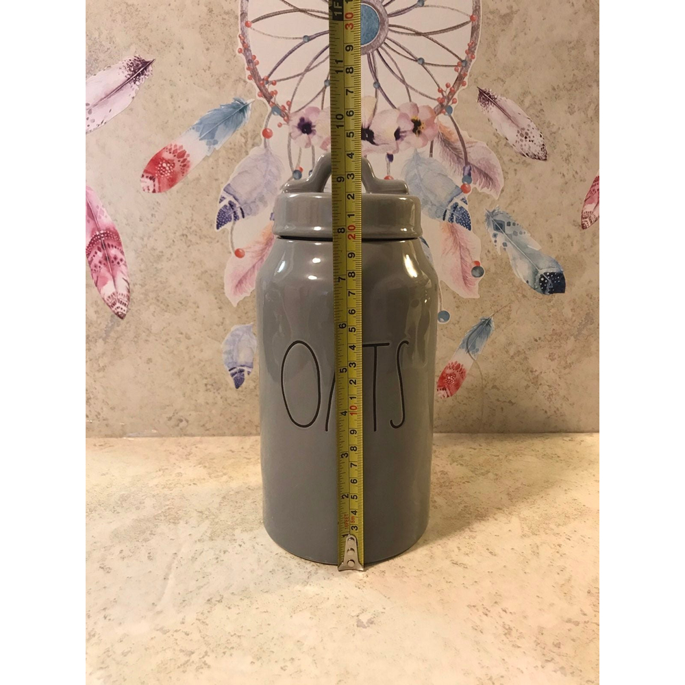 Rae Dunn Gray OATS Canister - Picture 6 of 7